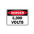 Danger Sign - 3,300 Volts 
