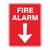 Fire Sign - Fire Alarm With Arrow 