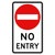 Regulatory No Entry Sign - 600 x 1000mm R2-4B-NSW