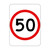 Regulatory Speed Limit (Symbolic) Sign - Class 1 - 450 x 600mm Rectangle - km/h R4-1A