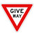 Regulatory Roundabout Give Way Sign - 900mm R1-2B