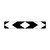 Hazard Bidirectional Marker Sign - 1800 x 300mm D4-2-1A