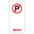 No Parking (Left Arrow) Sign - 225 x 450mm R5-40L