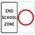 Regulatory End School Zone KM/H Sign - 1200 x 1135mm - km/h R4-231B-NSW