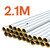 Galvanized Round Smooth Sign Post (Yellow Paint End) - NB 50mm - OD 60mm - 2.1m RS-4300