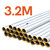 Galvanized Round Smooth Sign Post (Yellow Paint End) - NB 50mm - OD 60mm - 3.2m RS-4303