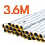 Galvanized Round Smooth Sign Post (Yellow Paint End) - NB 50mm - OD 60mm - 3.6m RS-4304