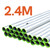 Galvanized Round Smooth Sign Post (Green Paint End) - NB 50mm - OD 60mm - 2.4m RS-4313