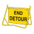 End Detour Swing Sign Set (Complete) 900 x 600mm SS-T2-23A
