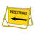 Pedestrians LEFT Arrow Swing Sign Set (Complete) 900 x 600mm SS-T8-2AL