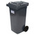 120L Charcoal Heavy Duty Wheelie Bin - Complete 10451