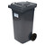 240L Charcoal Heavy Duty Wheelie Bin - Complete 10456