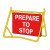 Prepare To Stop Swing Sign Set (Complete) 1200 x 900mm SS-T1-18B