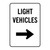 Light Vehicles Sign - Arrow Right 79160
