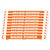 Mains Power Pipe Marker - 475 x 60mm - Pack of 10 