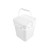 10L Square Pail & Lid - White CW-8110-WH
