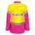 Workcraft Ladies Lightweight Hi Vis Long Sleeve Vented Reflective Cotton Drill Shirt 