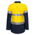 Workcraft Ladies Lightweight Hi Vis Long Sleeve Vented Reflective Cotton Drill Shirt 