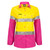 Workcraft Ladies Lightweight Hi Vis Long Sleeve Vented Reflective Cotton Drill Shirt 