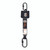 LINQ Self Retracting 2.5m Lanyard with 2 Screw Gate Karabiners 