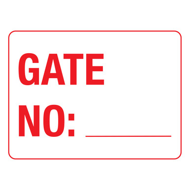 Gate Number Sign | SAYKA