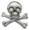 Skull and Crossbones Pewter Medallion