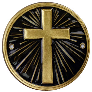 Cross Brass Medallion