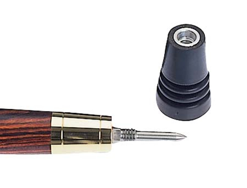 Brass Walking Cane Tip - Brushed Finish - 1