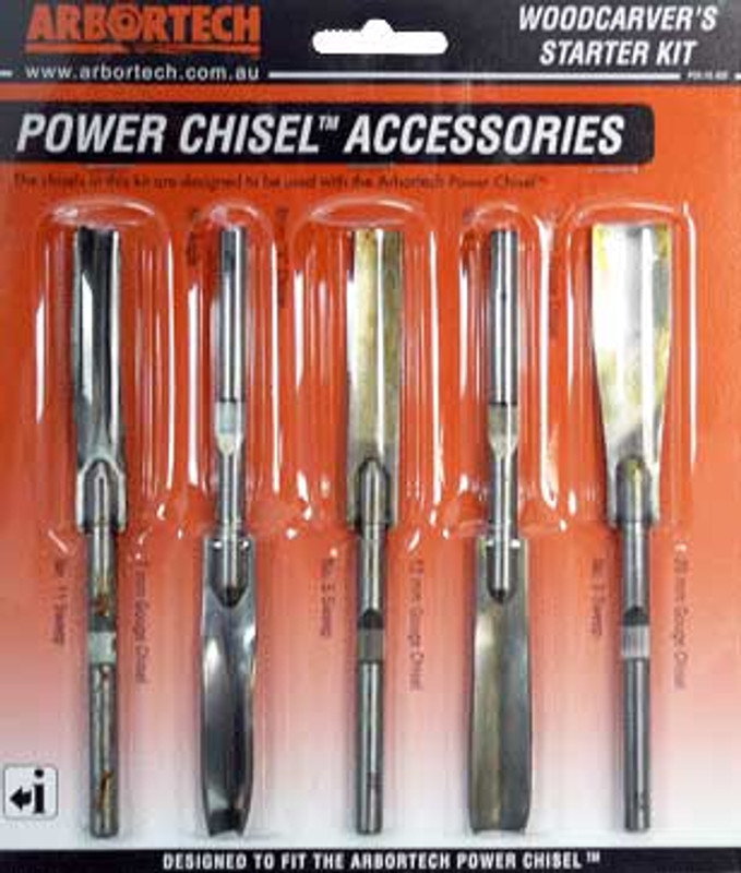 Arbortech Power Chisel Kit | Electric Chisel for Carving Wood with 7 Wood Chisels | PCH.FG.900.20