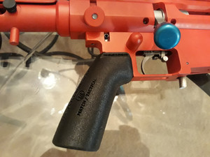 This grip was designed based on the old TUBB grip designed by David Tubb. This new grip was engineered by Bradley Walker from the Urbanrifleman to fit the AR 15, with input from David Tubb. This is a very unique grip design. In fact, I think you will find it is one of a kind. It is offset to the right allowing the trigger finger to be extended straight to the trigger pull. Perfect for sling or prone shooting as well as PRS. This grip was designed based on the old TUBB grip designed by David Tubb. This new grip was engineered by Bradley Walker from the Urbanrifleman to fit the AR 15, with input from David Tubb. This is a very unique grip design. In fact, I think you will find it is one of a kind. It is offset to the right allowing the trigger finger to be extended straight to the trigger pull. Perfect for sling or prone shooting as well as PRS.