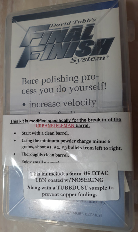 6mm/.243 Barrel Break in Kit by David TUBB (free stuff included)