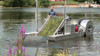 Lake Weed Cutter boat harvesting