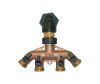 4-Way Brass Hose Manifold threaded fittings for discharge port on irrigation pumps with 1.5" discharge port
