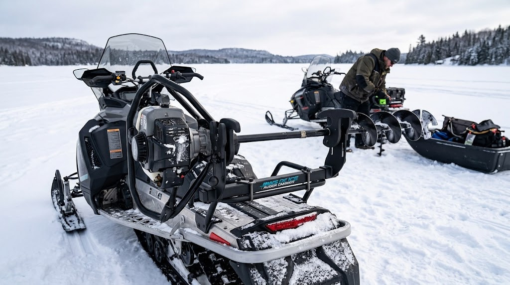 Snowmobile Auger Mount: Secure Your Ice Fishing Gear