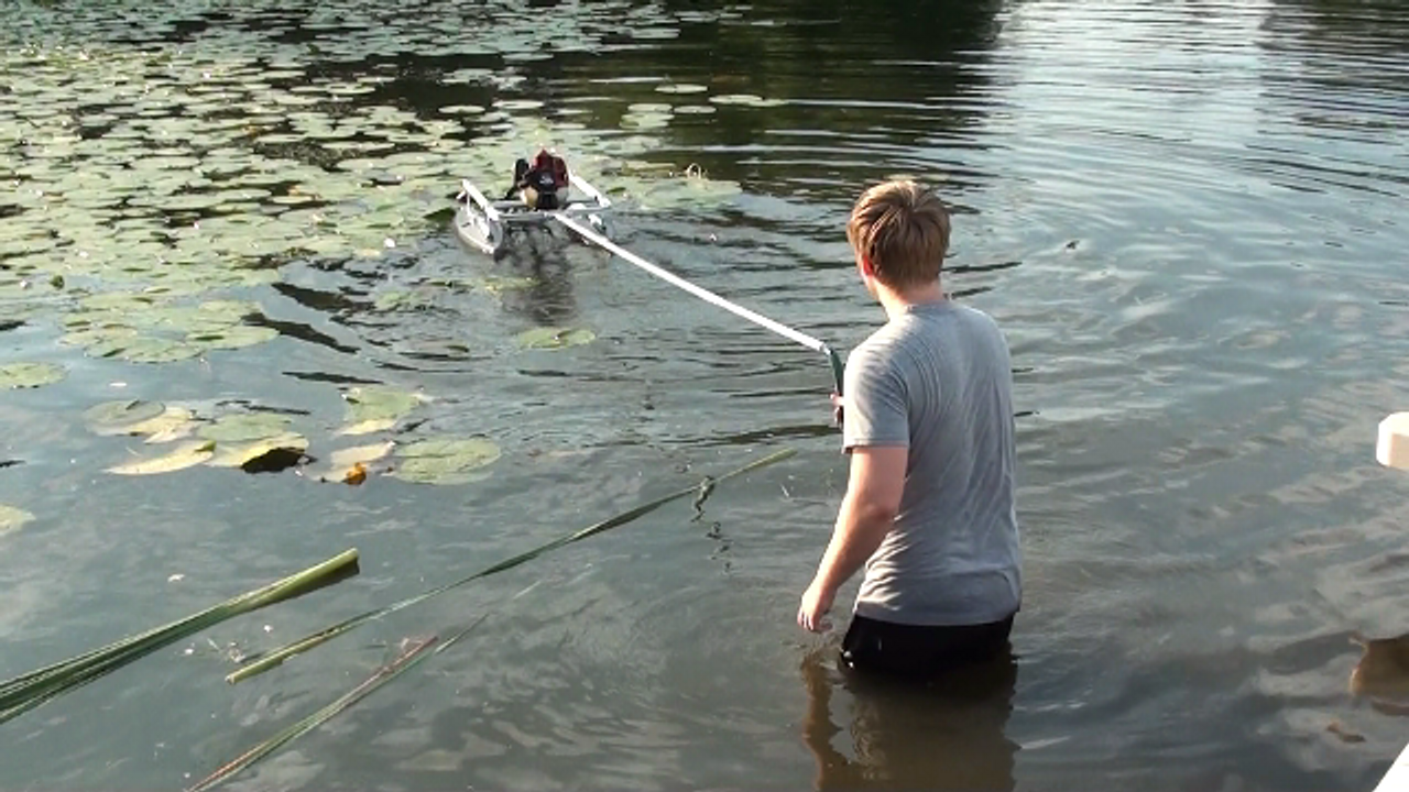 Aquatic Vegetation Groomer Cattail Cutter Underwater Weed Cutter