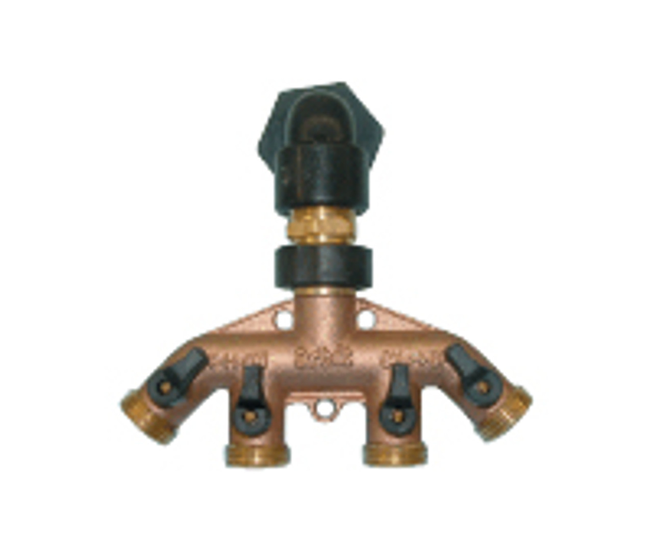 4-Way Brass Hose Manifold with Fittings for Irrigation Pump 1-1/2  discharge port