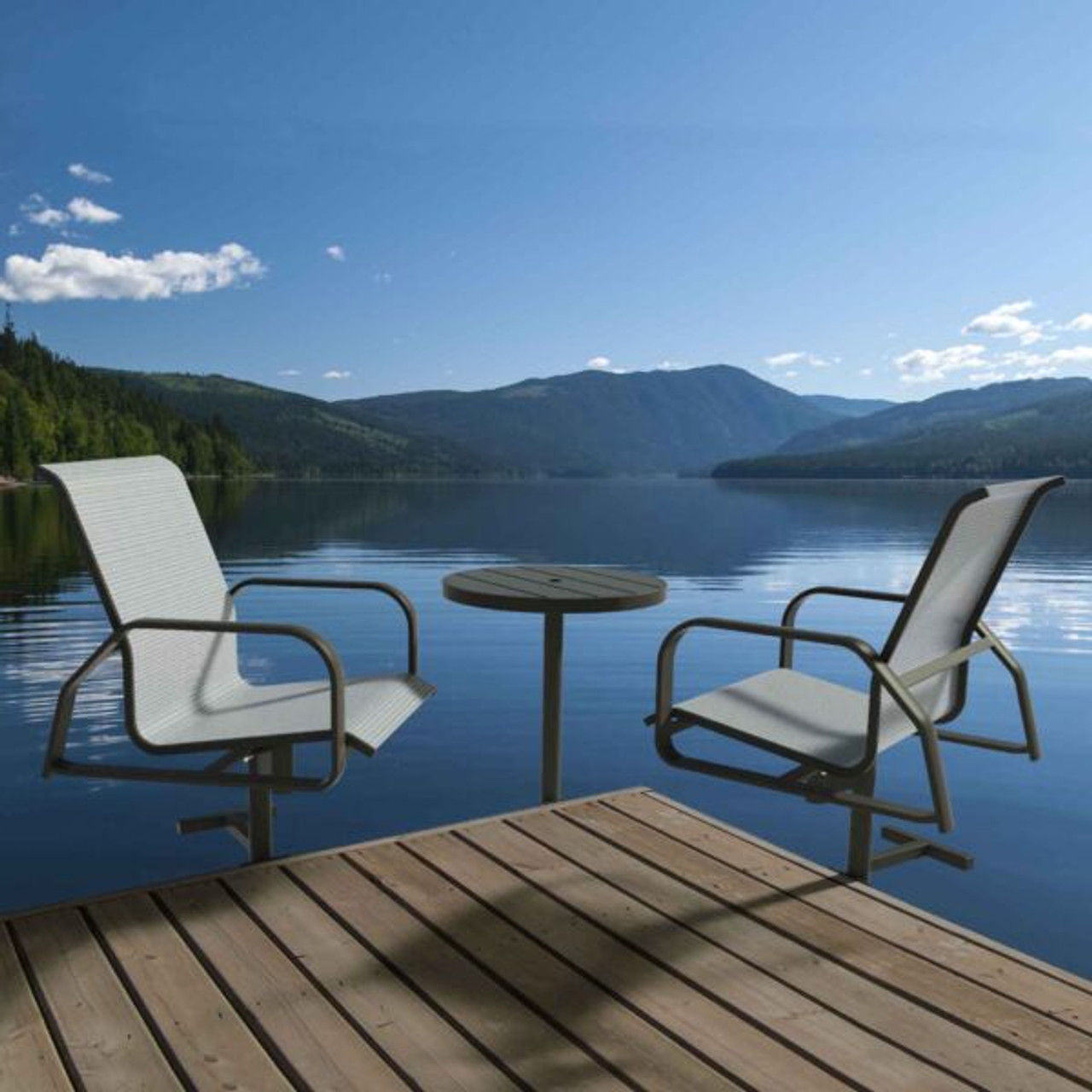 Premium Dock Furniture  Boat Dock Table and Chairs