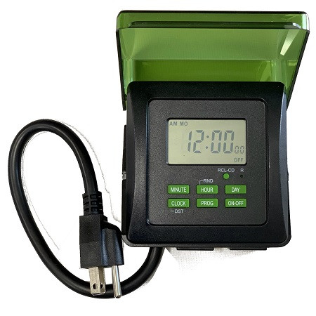 Dual Outlet Heavy Duty 7-Day Digital Outdoor Timer
