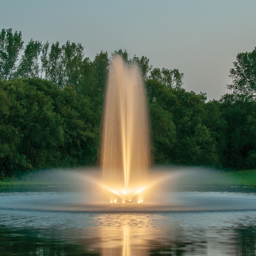 Kasco Marine Floating Pond Lake Fountains with lights lighting LED colorful lights for fountain