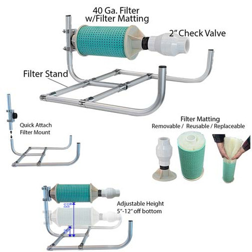 Lake Pump Filter & Suction Kits | Filter, stand, Intake hose, check valve, fittings