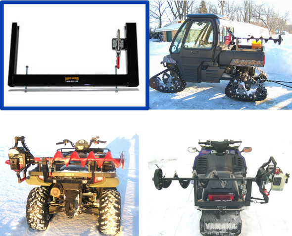 Digger anchor ice auger mount rack carrier fourwheeler utv snowmobile