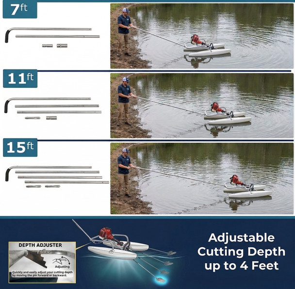 Aquatic Vegetation Groomer Float Attachment