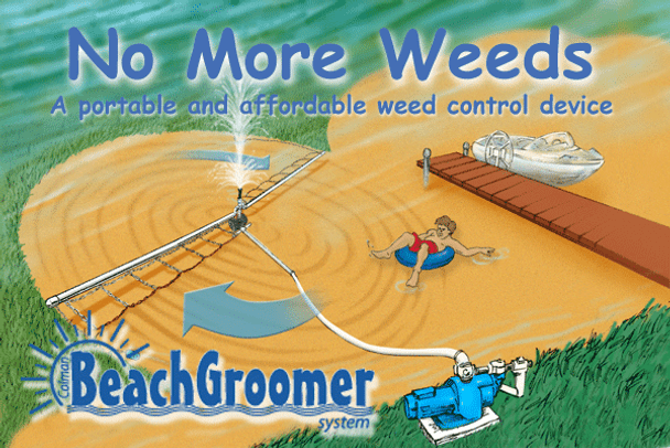 Beach Groomer - Lakeshore management muck removal prevention water powered tool from weeders digest
