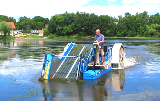 Aquatic Lake Weed Harvester Cutter Puller Skimmer Collector Boat Machine Eco Cutter