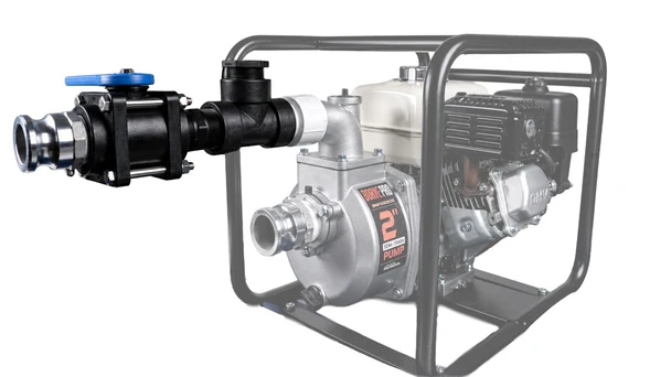 Ball Valve Assembly with Quick Connect for Gas Powered Irrigation Pump
