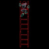 100MOL1503: Santa Climbing Ladder 9 Foot