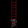 100MOL1503: Santa Climbing Ladder 9 Foot