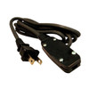 2 WIRE BLACK STEADY BURN POWER CORD - Black