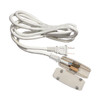 2 WIRE BLACK STEADY BURN POWER CORD - White