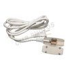 2 WIRE BLACK STEADY BURN POWER CORD - White